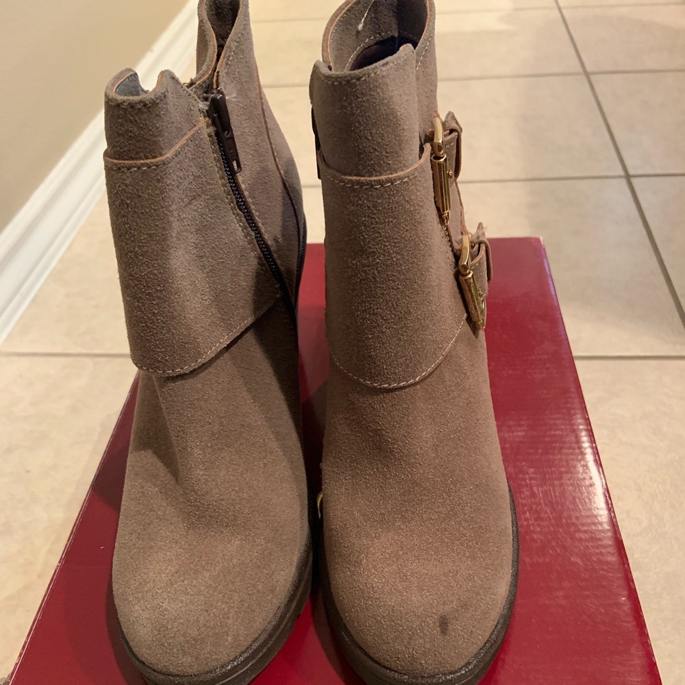 Suede booties